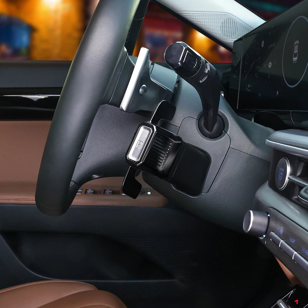 For Hyundai Santa FE/ Tucson /Kona /Sonata 2024-2026 Aluminum Steering Wheel Gear Shift Knob Assistor Button Cover Accessories