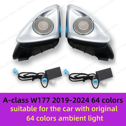 For Mercedes-benz 4d Rotating Tweeter C Glc E S-class W213 W205 W222 W223 X253 Rgb Led Luminous Car Speaker Horn Refit