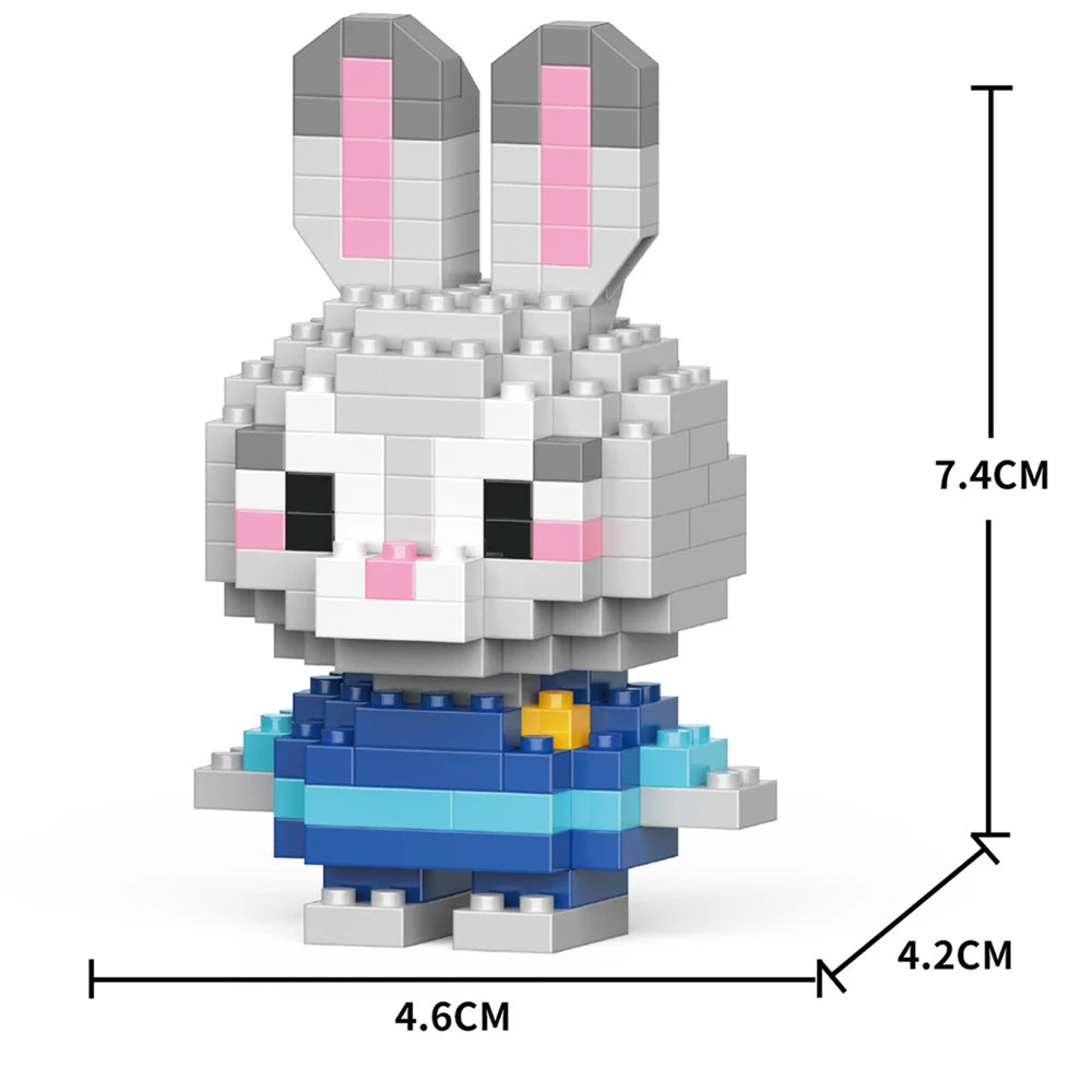 Cartoon Anime Hello Kitty Panda Refrigerator Magnet Blocks Kuromi My Melody Cinnamoroll Building Blocks Toy Kids Birthday Gift