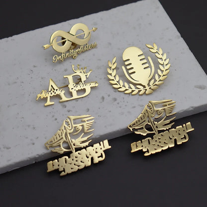 Custom Patterns Company Logo Event Brooch Stainless Steel Personalized Pin Badge Design And Production Wholesale Customization
