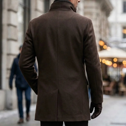 Winter Men's Double-layered Parka Long Warm Jacket with Belt Casual Coats Trench Coat Streetwear Men's Clothing Zipper Coats Man