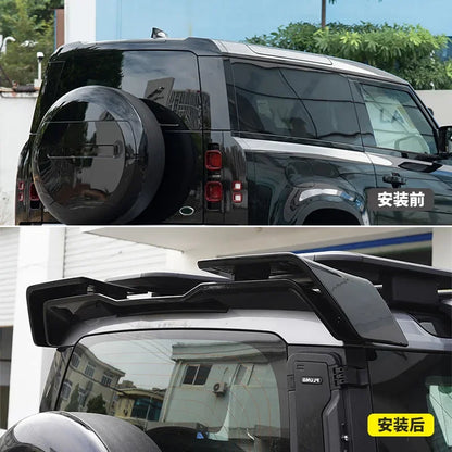 Car Styling Rear Truck Spoiler Roof Fixed Wind Tail Wing Cover Accessories Exterior Sticker For Land Rover Defender 2020-2024