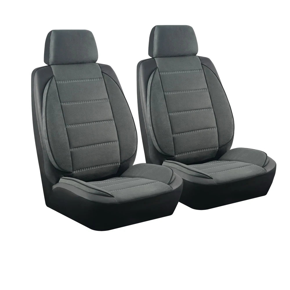 NEW Car Seat Covers Suede and Leather Stitching Seat Covers Universal Size Fit for Car SUV Truck Vans Accessories Interior