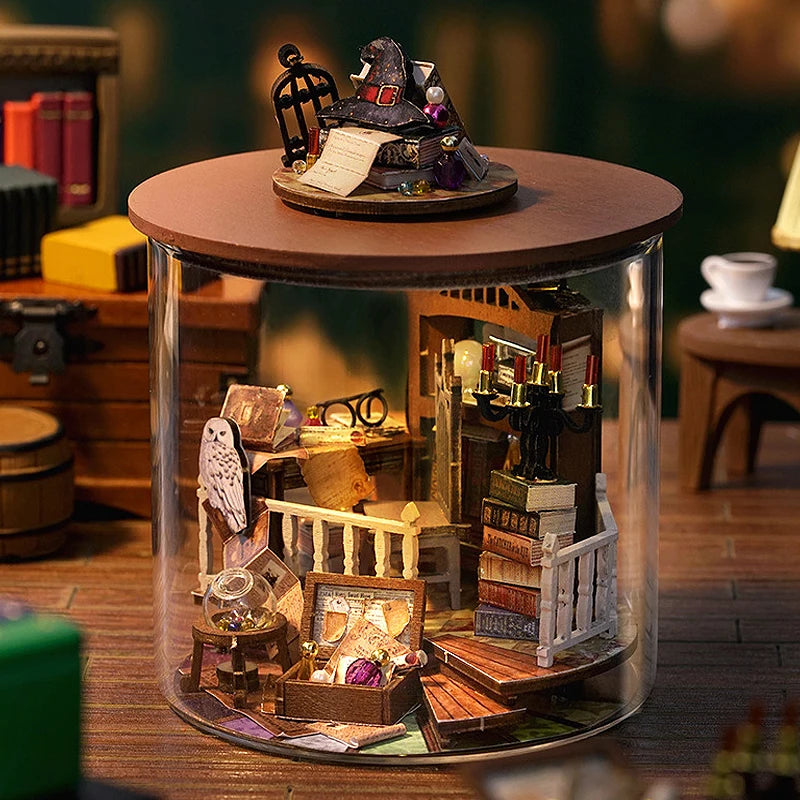Wooden Mini DIY Doll house Kit For  Making And Assembling Room Models Toys Home And Bedroom Decorations With Furniture Dollhouse
