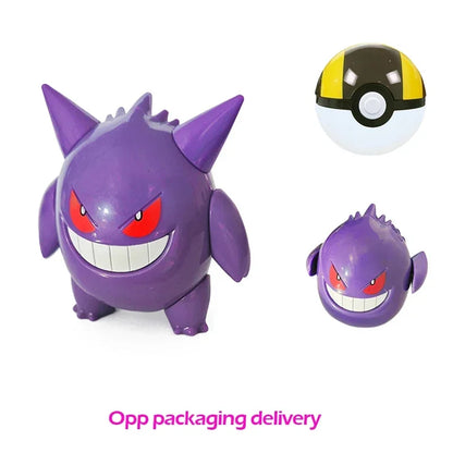 Pokemon Pokeball Figure Pikachu Dragonite Lapras Psyduck Mewtwo Gyarados Solgaleo Lunala Eevee Poke Ball Toy Kids Birthday Gift