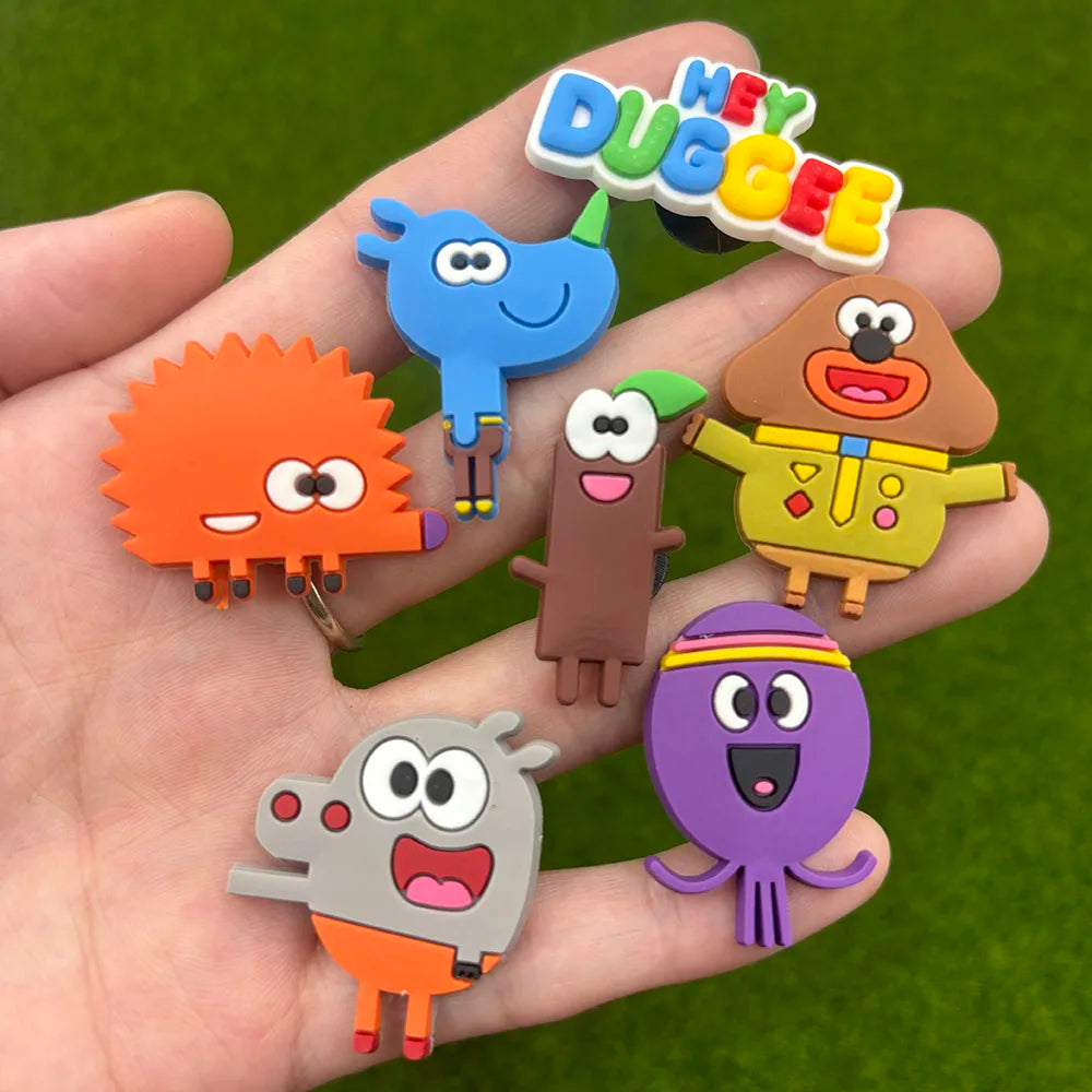 9-100pcs Cartoon Shoe Charms PVC Shoes Accessories Decoration Buckle Fit Clog Sandal Wristbands Accessory For Christmas Birthday