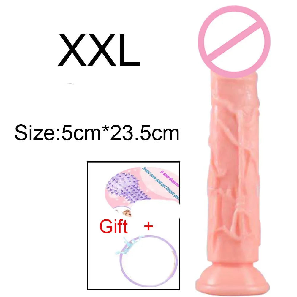 Cheap Women Erotic Anal 5 Colors Big Transparent Dildo Suction Cup Jelly Dick Sex Toys Soft Clitori Vaginal Masturbators Penis