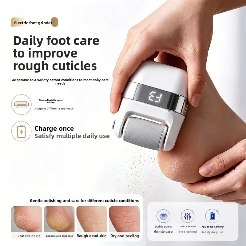 New Electric Foot Scrubber with Charging, Dead Skin Remover, Callus Exfoliator, Automatic Foot Massager, and Foot Care Machine