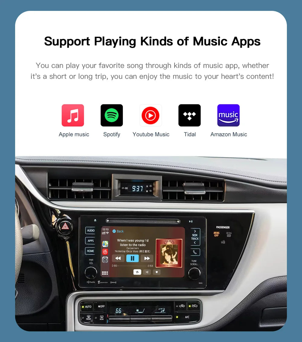 Wireless Carplay Android Auto module For TOYOTA CH-R Corolla Camry Auris prius RAV4 Avensis Highlander car play box Car decoder
