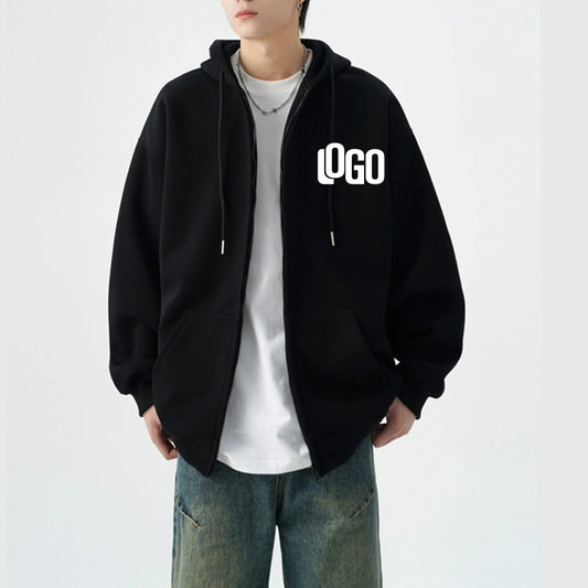 Zipper Hooded Cardigan Sweatshirt Jacket, New Fashion, Anytime, Anywhere Design Brand Logo/Custom Image Replication