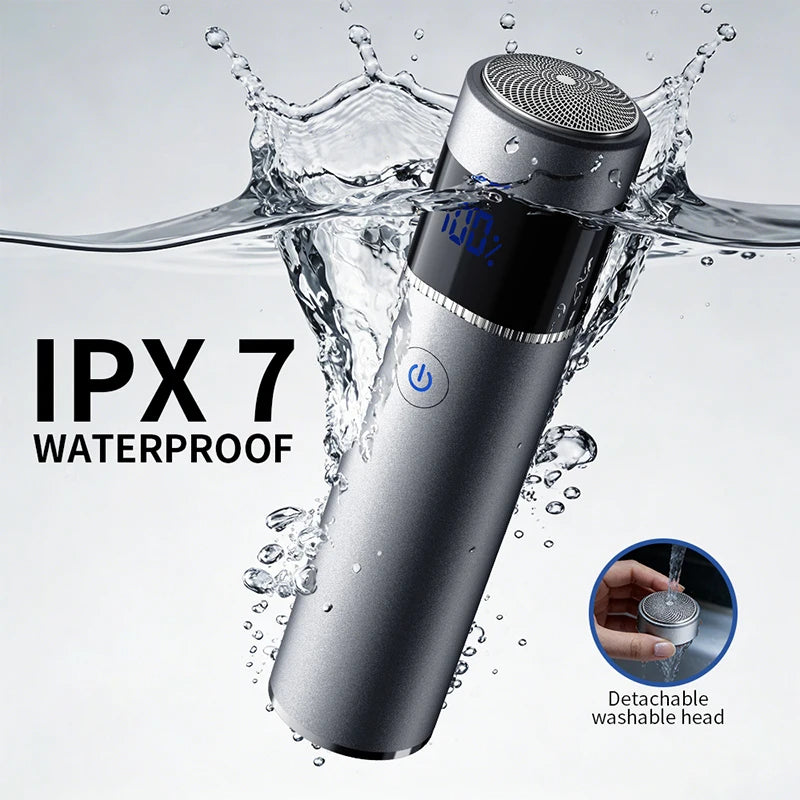 Portable Mini Men's Electric Shaver IPX7 Waterproof Razor Beard Trimmer for Travel and car Portable Shaving Machine