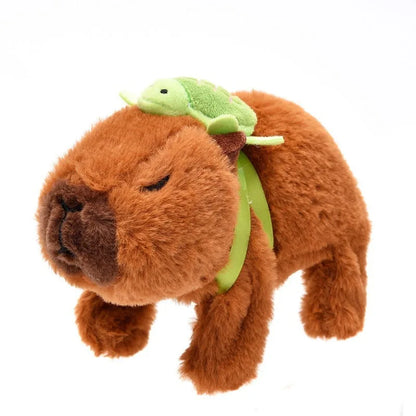2026 Cross-border simulation of electric plush Capibala dolls can walk and cry electronic pet capybara children's toys