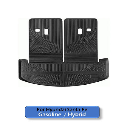 [Hybrid] TPE Floor Mats for 2024 - 2026 Hyundai Santa FE Hybrid All Weather Protection Cargo Liner Trunk Mat with Backrest Pad