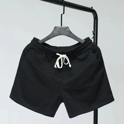 Breathable Elastic Fitness Shorts Men's Summer Thin Style Sporty Casual Loose Fit Three-quarter Length Youth Active Wear