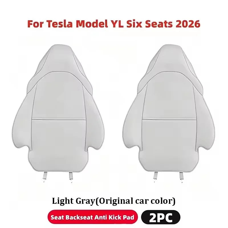 Car Seat Backrest Anti Kick Pad For Tesla Model YL Six Seats 2026 Leather Full Surround Seat Back Anti Scratch Protector Mat