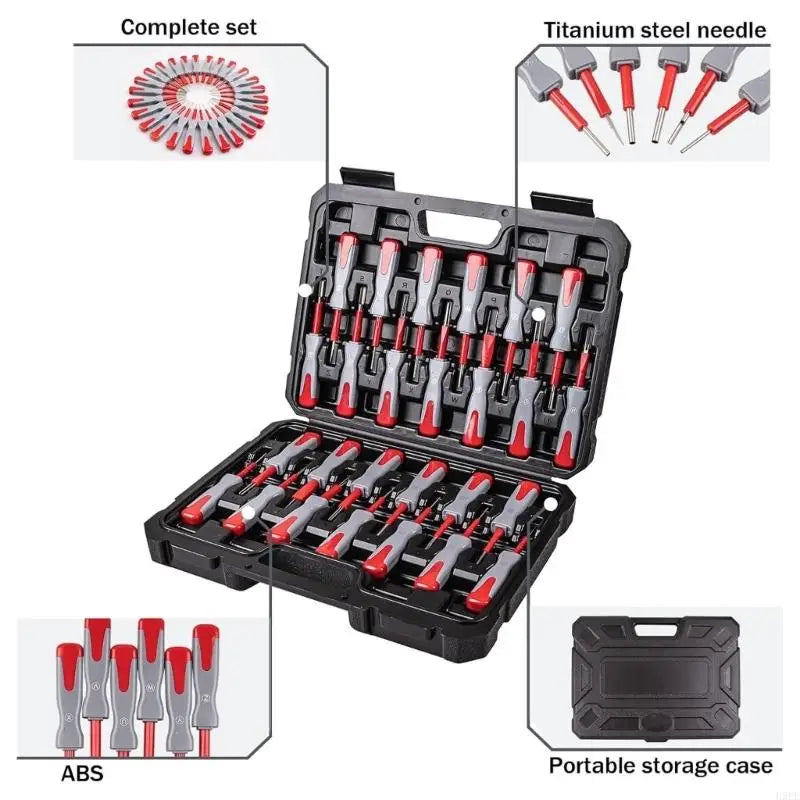 26Pcs Automotive Terminal Removal Disassembly Tool Suitable For Car Wire Connector Extraction And Electrical Repair H9EE