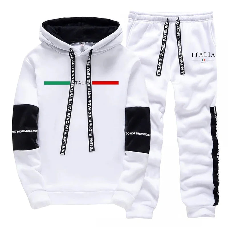 Daily Men's Tracksuit Casual Quality Autumn Winter Sports Hooded Single Sweatshirts And Sweatpant Comfort Outdoor Jogging Simple