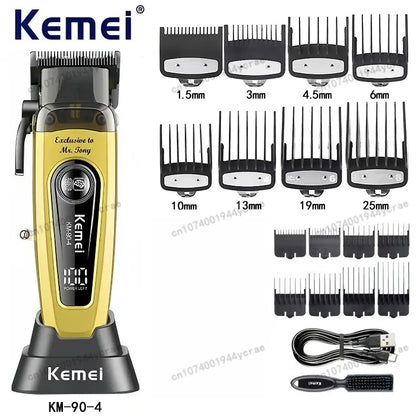 Professional Hair Clipper KM-90-5,KM-90-4 Electric Hair Trimmer Set For Men Rechargeable Cordless Haircut Machine for Barber