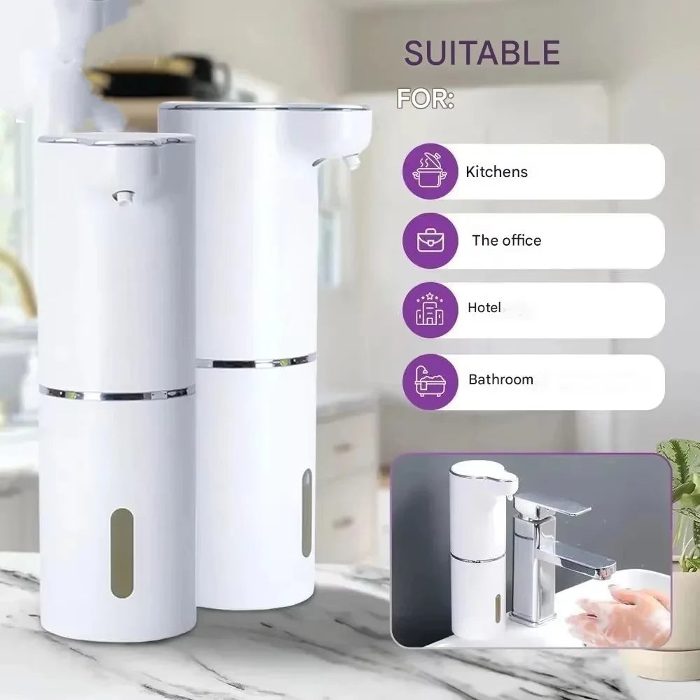 2025 Automatic Soap Dispenser Touchless Foaming Soap Dispenser 380ml USB Rechargeable Electric 4 Level Adjustable