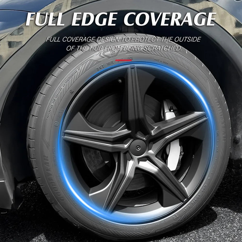 4PCS Hub Cap For Tesla New Model Y Juniper 19 Inch Juniper Tire Performance Replacement Crossflow Full Wheel Cover Rims 20252026