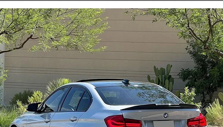 Carbon Fiber Rear Bumper Lip Trunk Wing MP M4 PSM Style Roof Spoiler Kit For BMW 3 Series F30 F31 F35 2012-2019 Gloss Black