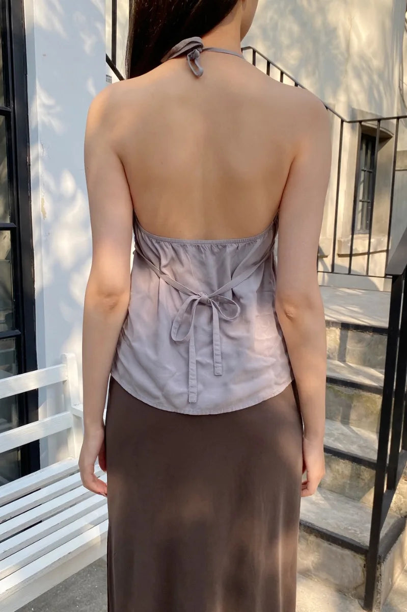 Brandy Melville Pure Cotton Three-Button Base Layer Vest Sweet Style V-Neck Sleeveless Tank Top for Women Spring Summer