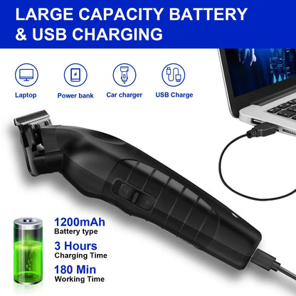 Kemei Km-809A Km-2299 Km-T95 Professional Barber Cordless Electric Hair Clippers USB Rechargeable Trimmers Hair Cutting Machine