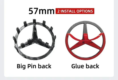 1pcs 52mm 57mm Car Steering Wheel Badge Emblem Sticker Mercedes Benz Amg W204 W205 W212 W213 W221 W177 W246 GLA GLC CLA A AAXXZZ