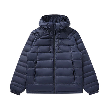 UETEEY Ultra Light Men's Down Jacket 90% White Duck Down Hooded Winter Coat Men 2025 New Autumn Warm Compression Packable