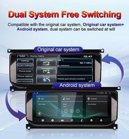 STWEI 10.25inch HD 8 Core Android13 Wireless Carplay Auto For Range Rover Evoque L538 Car Multimedia  Digital AirCon AC Panel