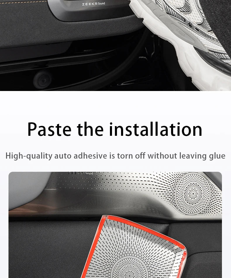 Car audio cover For ZEEKR 7X Door Horn Cover Audio Protective Cover Metal Car Interior Trim Accessories