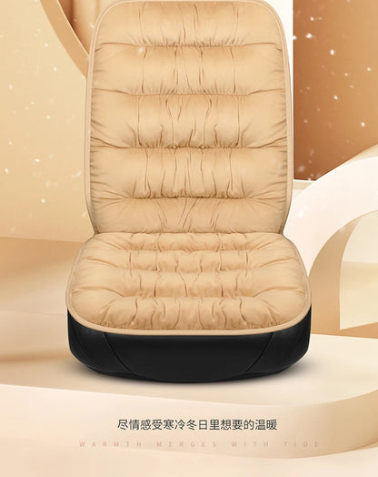 Plush Down Car Seat Cushion Winter Plush Single Seat Thickened Plush Winter Warm and Cold proof Five Seat Non shedding Hair