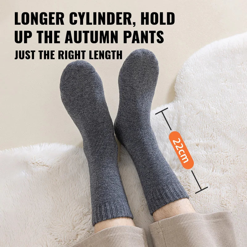 MiiOW Merino Wool Socks Thicken Thermal Winter Cushioned Heated Cold Resistant Cashmere Crew Sock Men Sheep Snow Warm Towel Sock