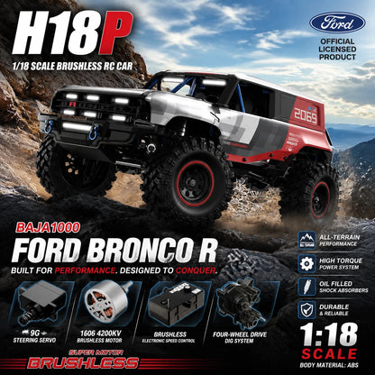 In Stock MJX Hyper Go H18P Upgraded 1:18 Brushless RC Car 4WD High Speed Off-Road Truck DIG System 2.4G RTR