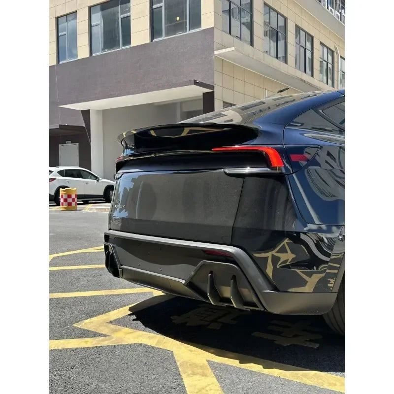 Rear Bumper Diffuser Lip For Tesla Model Y 2025 Juniper Rear Diffuser with Shark Fin Design PP Material Accessories