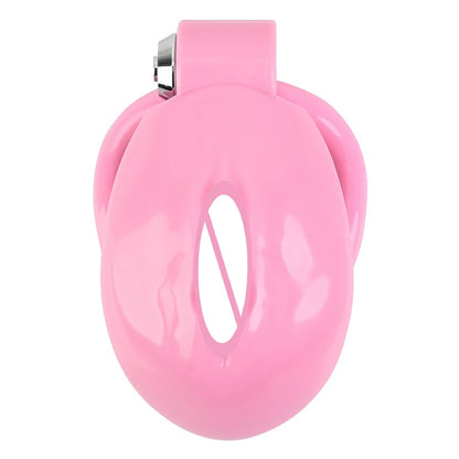 Pink Male Penis Chastity Cage Set Small Chastity Cage With 5 Cock Rings Penis Bondage Slave Man Sex Toy