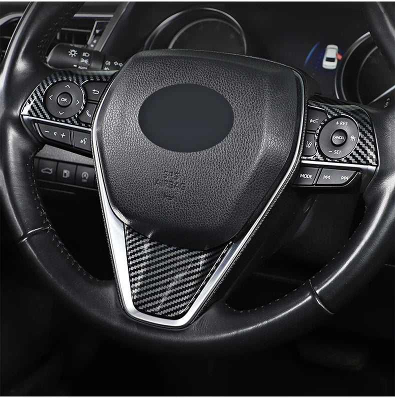 For Toyota Camry XV70 70 2018 2019 2020 2021 2022 2023 ABS Car Steering Wheel Button Panel Trim Cover Decorative Sticker