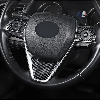 For Toyota Camry XV70 70 2018 2019 2020 2021 2022 2023 ABS Car Steering Wheel Button Panel Trim Cover Decorative Sticker