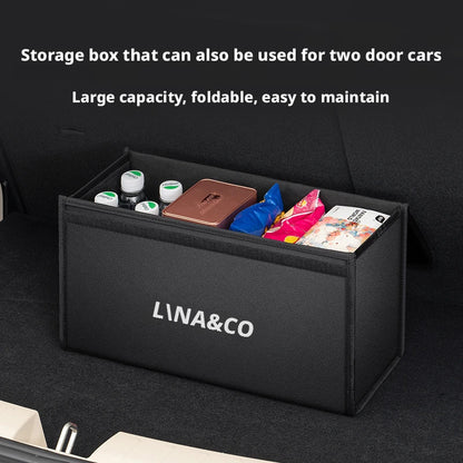 Car trunk storage box is suitable for Lynk & Co 01 02 03 05 06 07 08 09 10 Z10 Z20 900 2019-2025 leather car trunk tool box