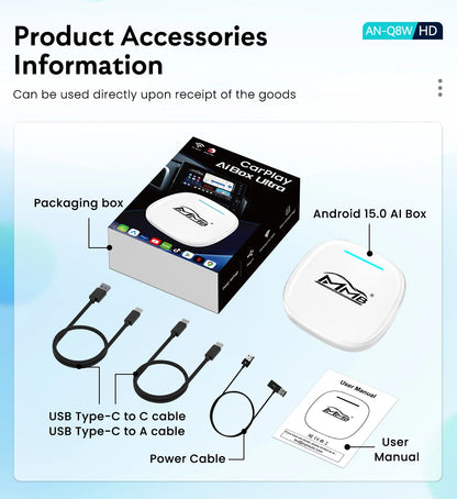 MMB Max Ultra Android 15 TV Box Ultra WiFi6 SM6350 8-Core For Netflix Play Store GPS WiFi/SIM Card Wireless Android Auto CarPlay