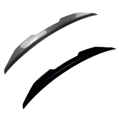 PSM Style For Audi A4 S4 B8 2009-2016 Car Rear Tail Trunk Roof Spoiler Body Kits Tail Wings Gloss Black / Carbon Fiber Look