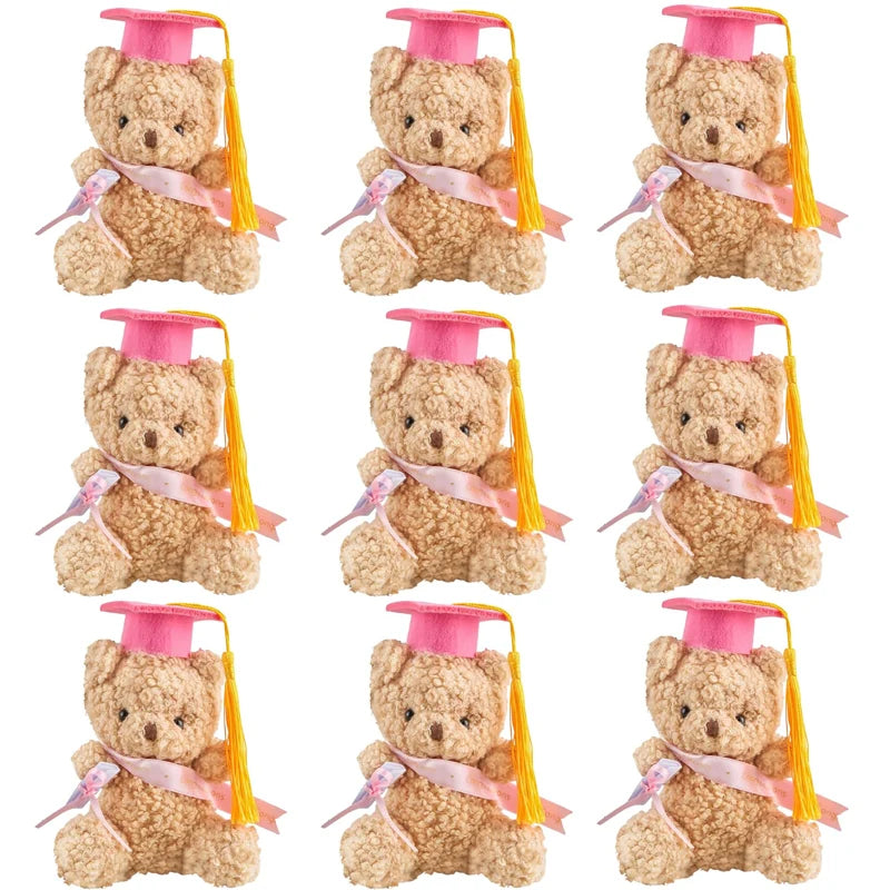 Mini Graduation Bears Bulk Small Graduation Stuffed Animals 4‘' Plush Bear with Diploma Class of 2026 Prom Party Decor Gifts
