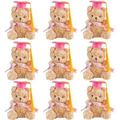 Mini Graduation Bears Bulk Small Graduation Stuffed Animals 4‘' Plush Bear with Diploma Class of 2026 Prom Party Decor Gifts