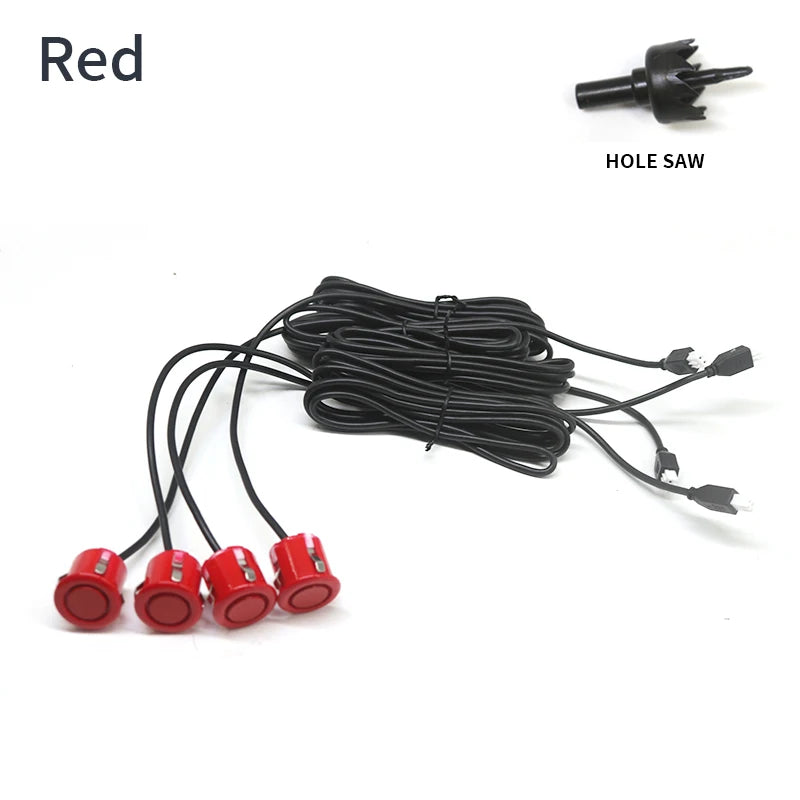 4pcs 18.5mm Car Parking Sensor Park tronic Reverse Probe Black Red Grey Silver White for Vehicles Sensor Fitting
