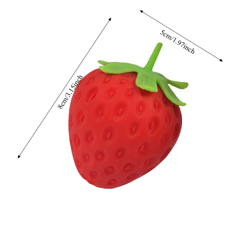 Giant Strawberry Squishy Toy Extra Large Size Strawberry Fidget Toys Slow Rising Shapeable Venting Ball for Adults Friends Gifts