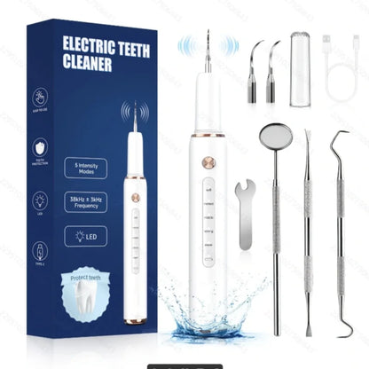 CURVY MOON Ultrasonic Plaque Remover for Teeth T4 UV Disinfection Dental Tartar Calculus Remover Teeth Cleaning Oral Care Kit
