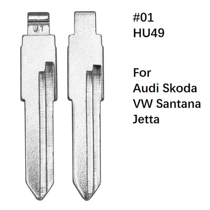 Remote Flip Key Blank Blade HU49 HU66 HU162T Universal Replacement Car Key For VW Santana Jetta Passat Bora Golf Seat Audi Skoda