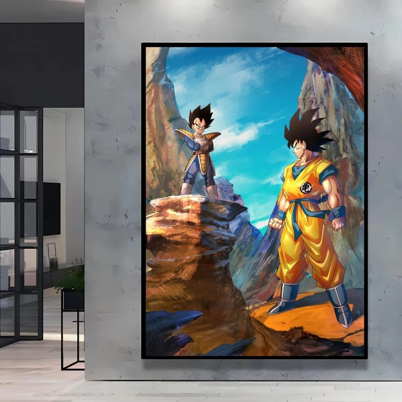 Classic Warm Blood Dragon Ball Posters Anime Pictures Goku Vegeta Son Gohan Wall Art Home Decor Picture Hanging Painting Decor