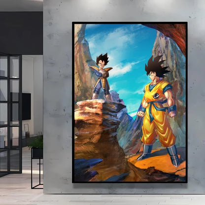 Classic Warm Blood Dragon Ball Posters Anime Pictures Goku Vegeta Son Gohan Wall Art Home Decor Picture Hanging Painting Decor