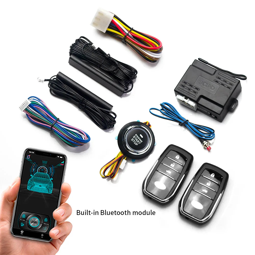 Universal Modified PKE Keyless Entry Start System One Touch Start Stop Button Bluetooth APP Remote Control for Toyota remote con